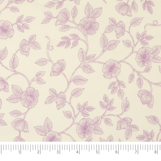 Stitch & Sparkle Aviary Lavender Floral Cotton Fabric